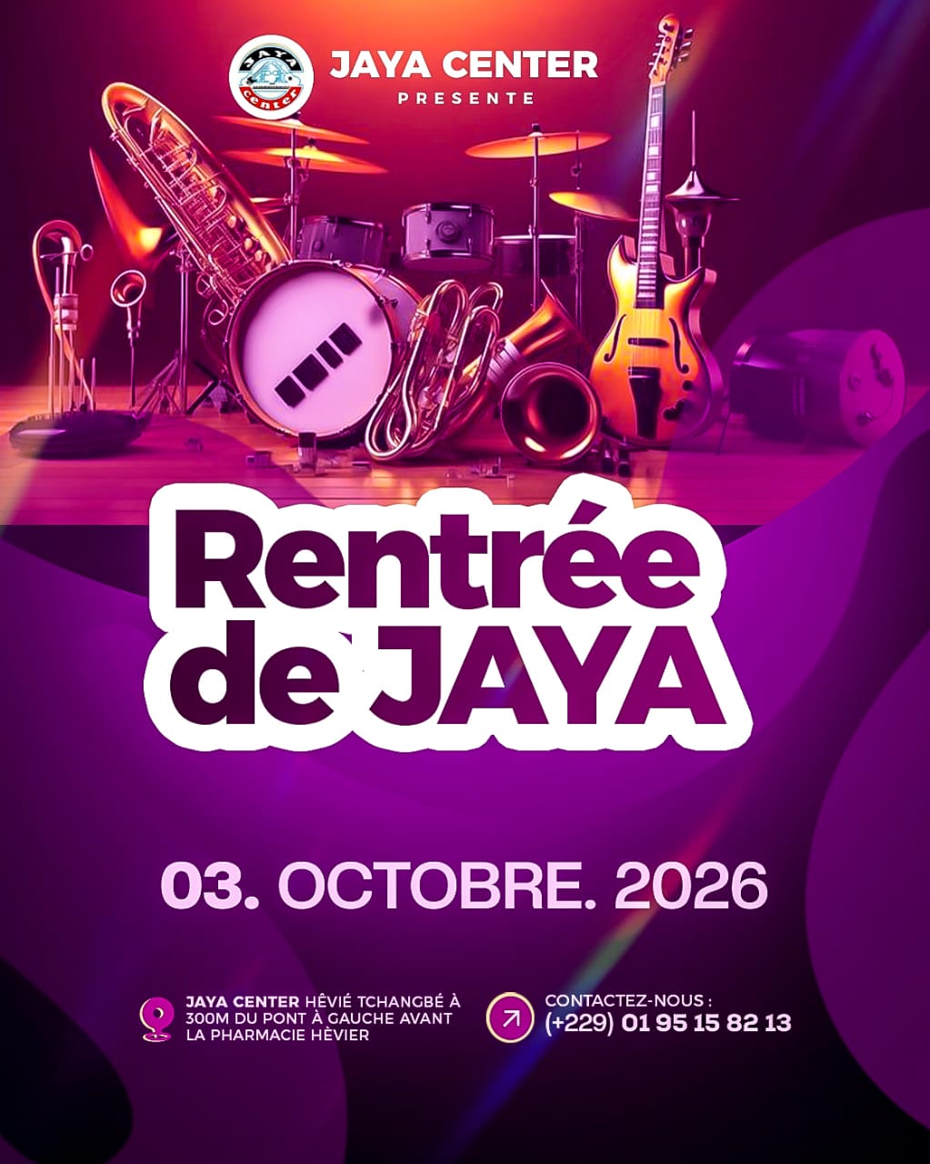 Affiche Rentrée de JAYA — 3 octobre 2026